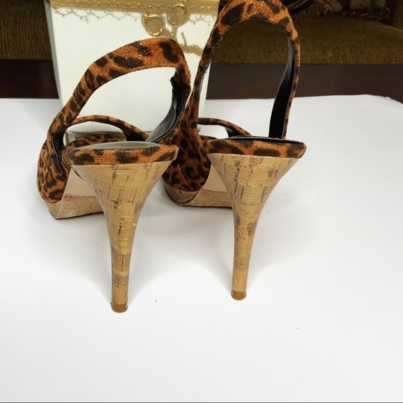 UNISA leopard sling back stilettos size 8 - Picture 2 of 7